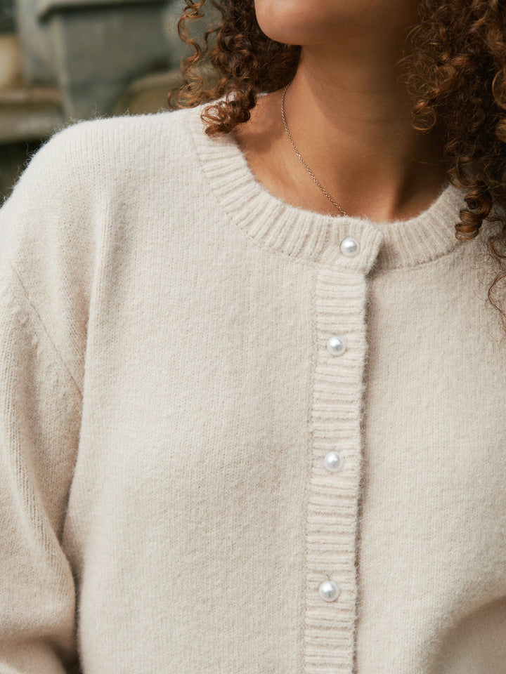 Neo Noir - Mixie Knit Cardigan - Ivory