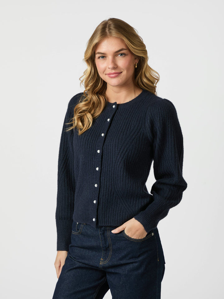 Neo Noir - Puli Knit Cardigan - Dark Navy