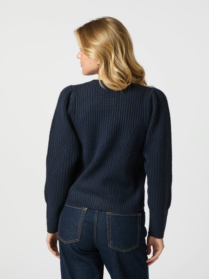 Neo Noir - Puli Knit Cardigan - Dark Navy