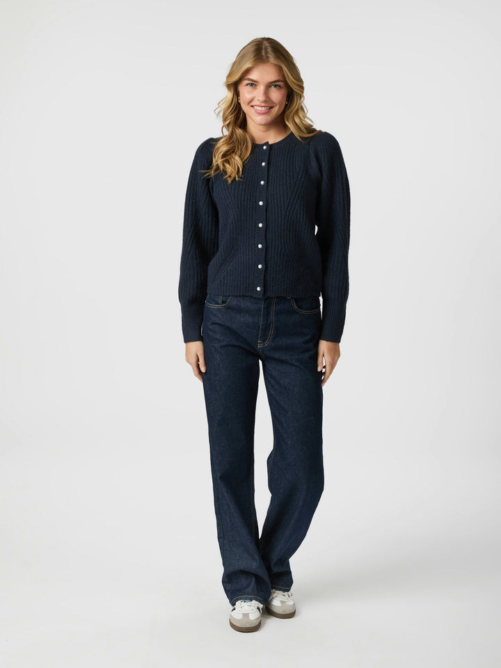Neo Noir - Puli Knit Cardigan - Dark Navy