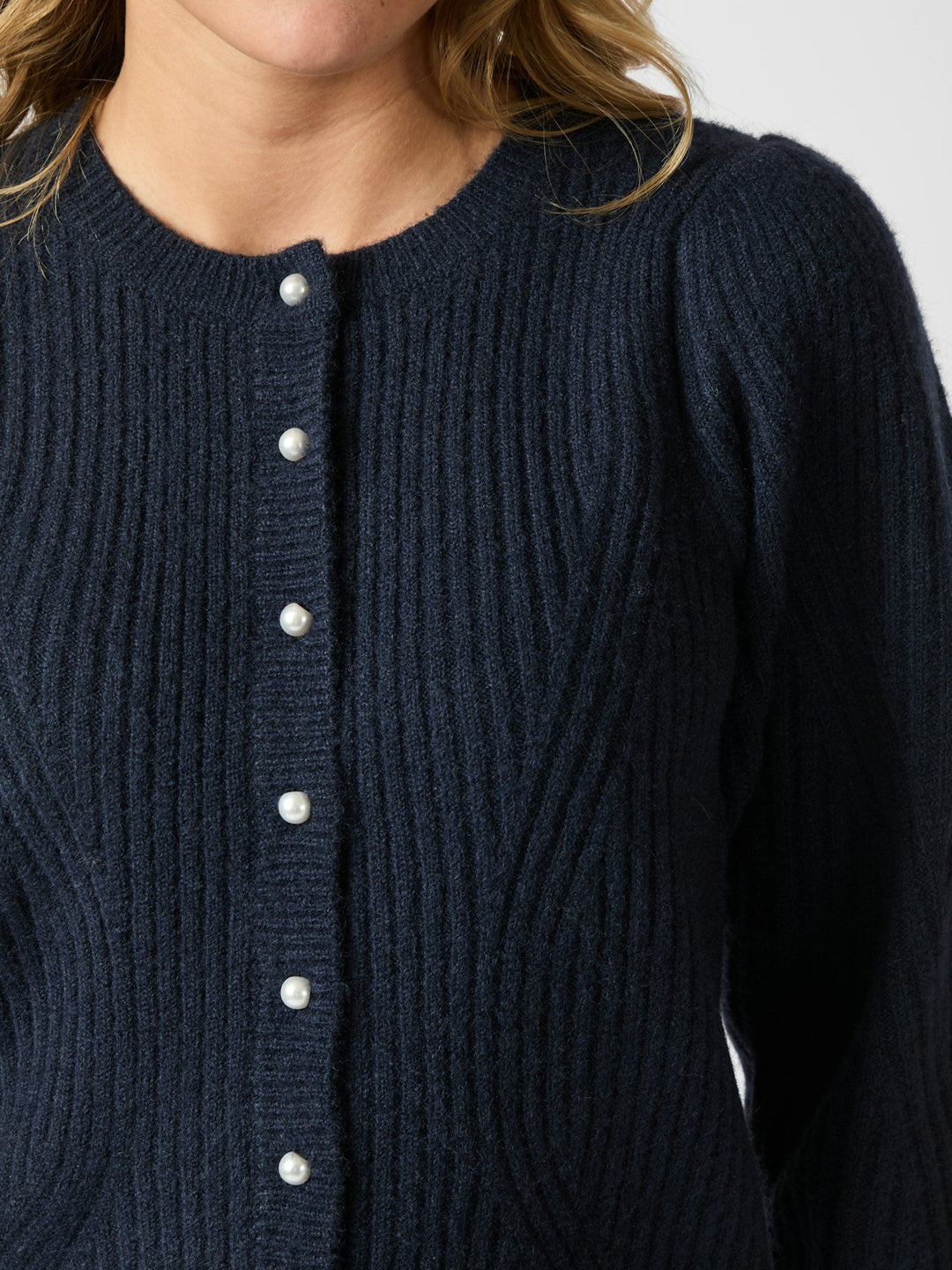 Neo Noir - Puli Knit Cardigan - Dark Navy