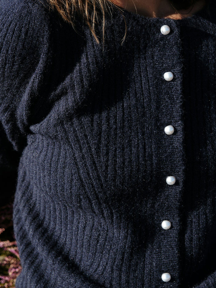 Neo Noir - Puli Knit Cardigan - Dark Navy