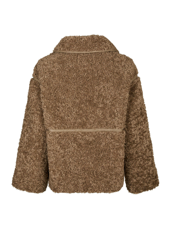 Neo Noir - Castor Faux Fur Jacket - Taupe