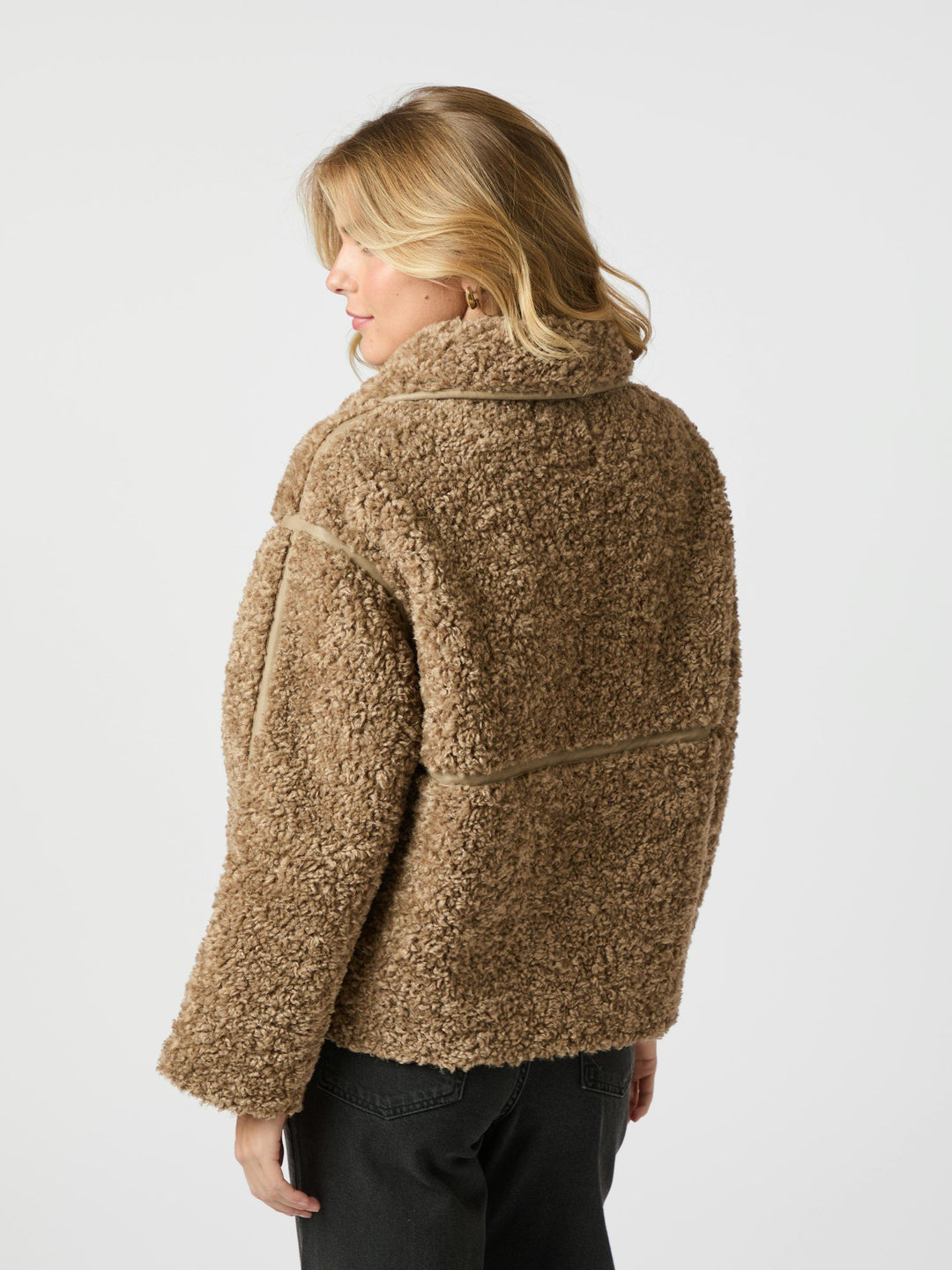 Neo Noir - Castor Faux Fur Jacket - Taupe