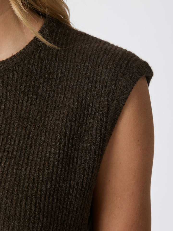 Neo Noir - Everest Knit Vest - Brown