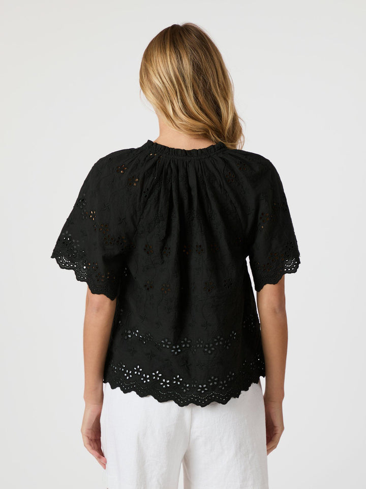 Neo Noir - Odet Embroidery Blouse - Black
