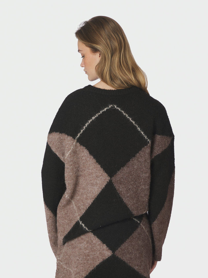NEO NOIR - Inga Fluff Knit Blouse - Brown