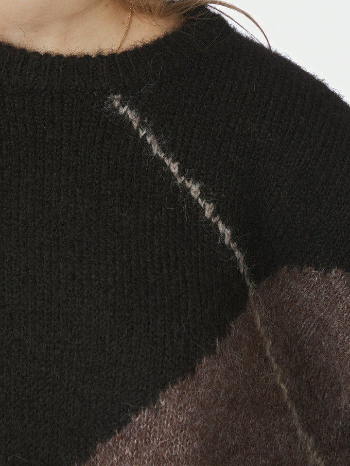 NEO NOIR - Inga Fluff Knit Blouse - Brown