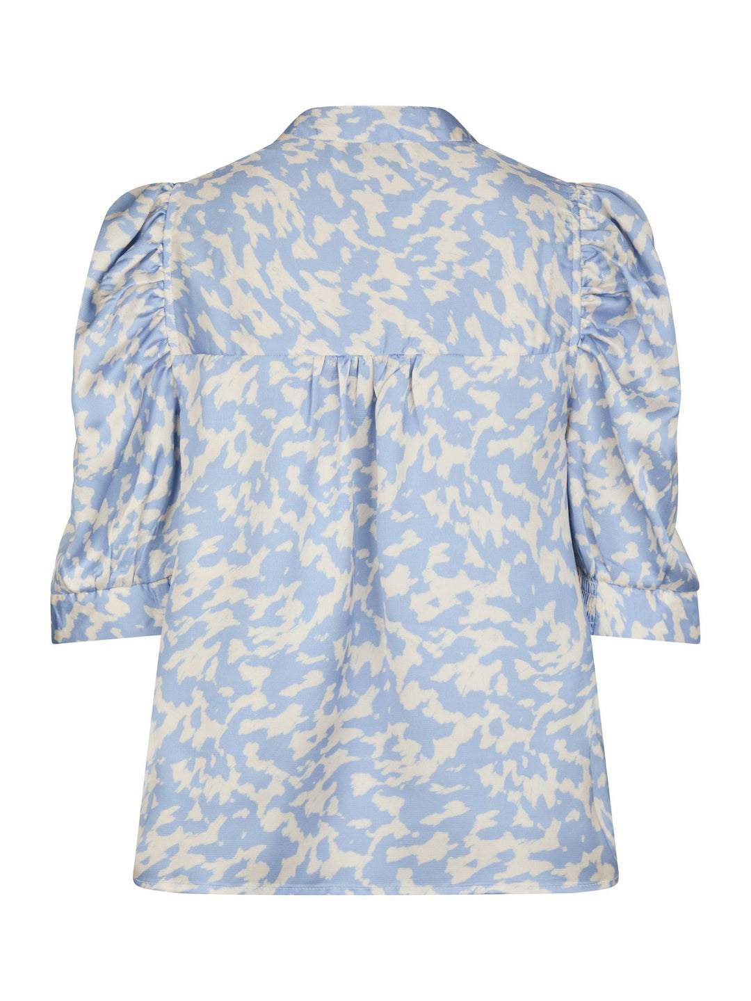 Neo Noir - Roella Graphic Satin Blouse - Light Blue
