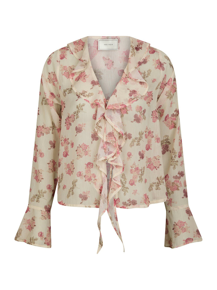 Neo Noir - Anika Marigold Print Blouse