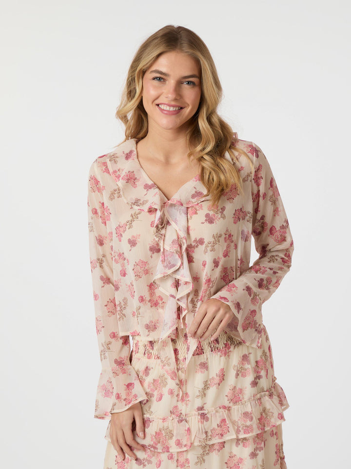 Neo Noir - Anika Marigold Print Blouse
