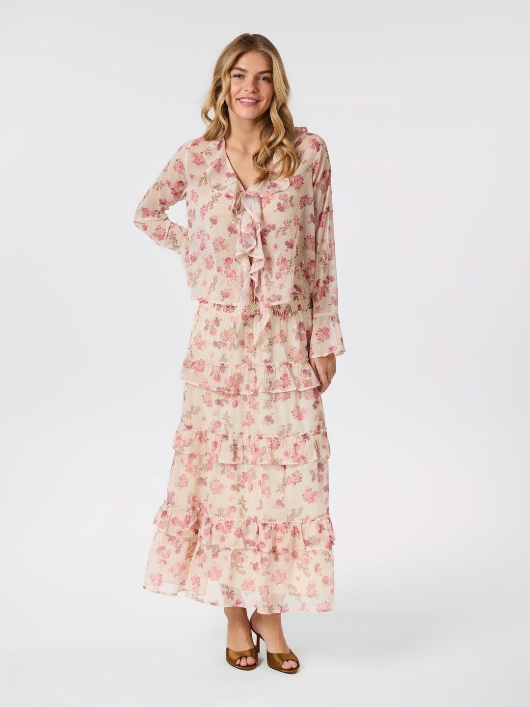 Neo Noir - Anika Marigold Print Blouse