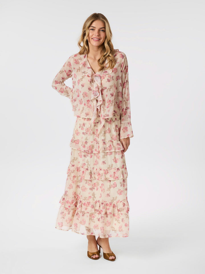 Neo Noir - Anika Marigold Print Blouse