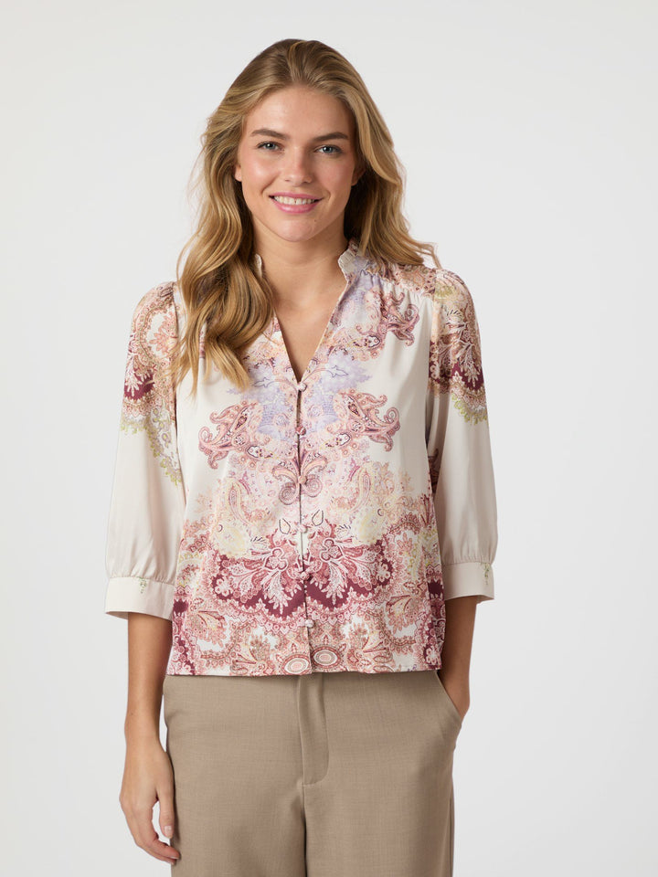 Neo Noir - Roselle Artist Paisley Blouse - Ivory