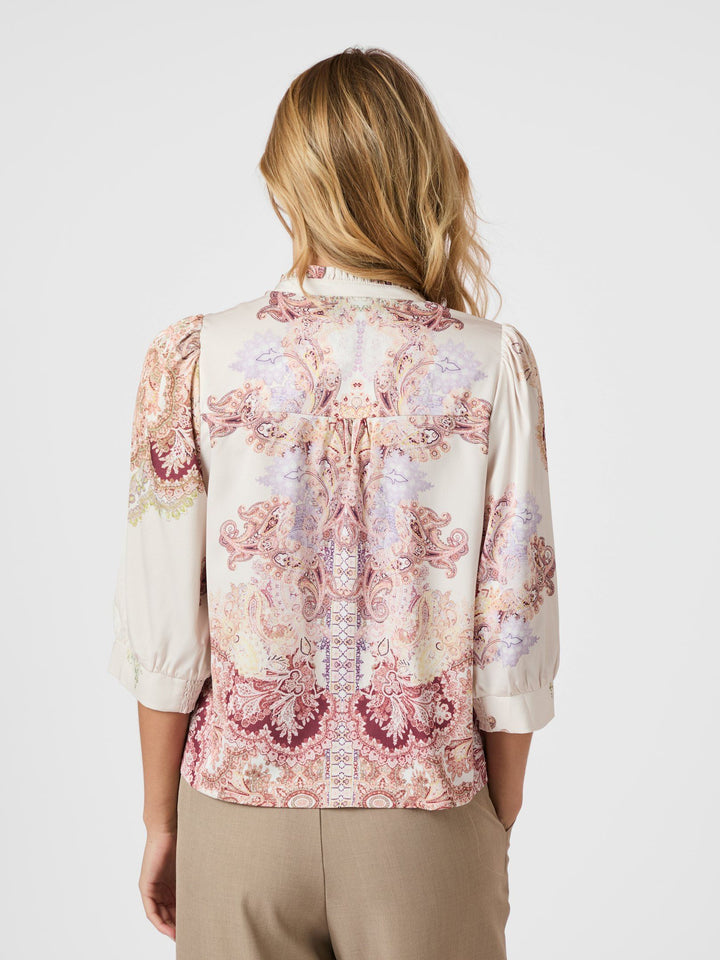 Neo Noir - Roselle Artist Paisley Blouse - Ivory