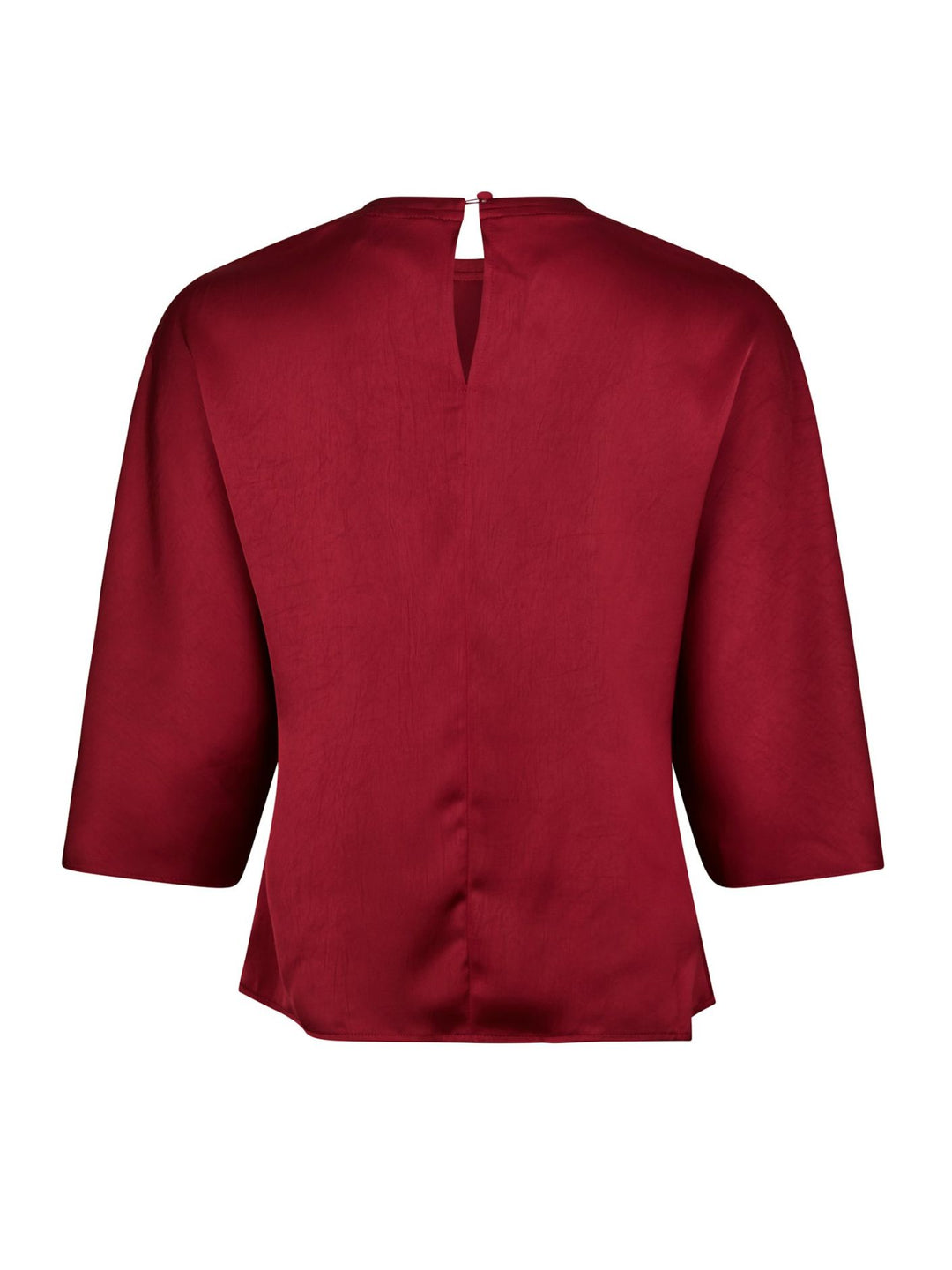 Neo Noir - Liora Heavy Sateen Blouse - Dark Red
