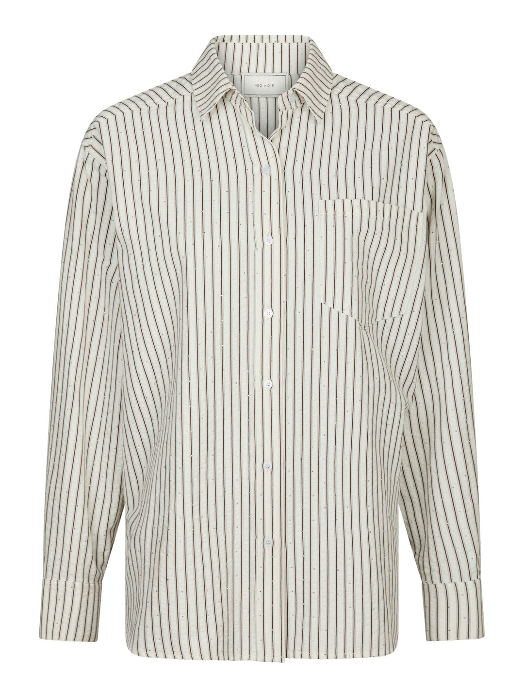 Neo Noir - Dalma Stripe Stone Shirt - Brown