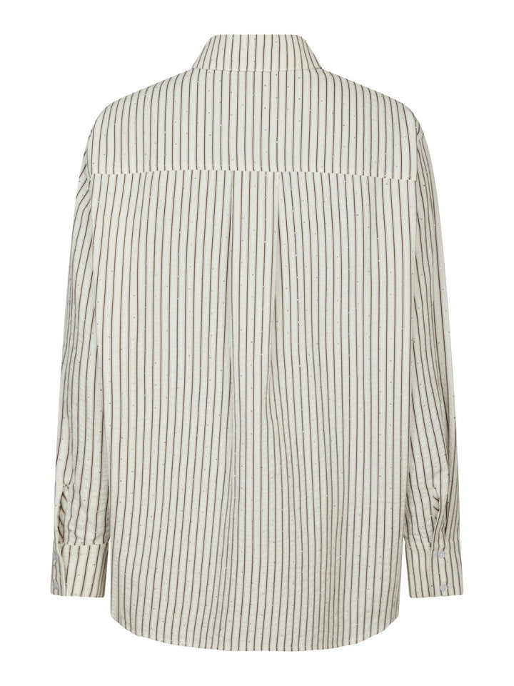 Neo Noir - Dalma Stripe Stone Shirt - Brown