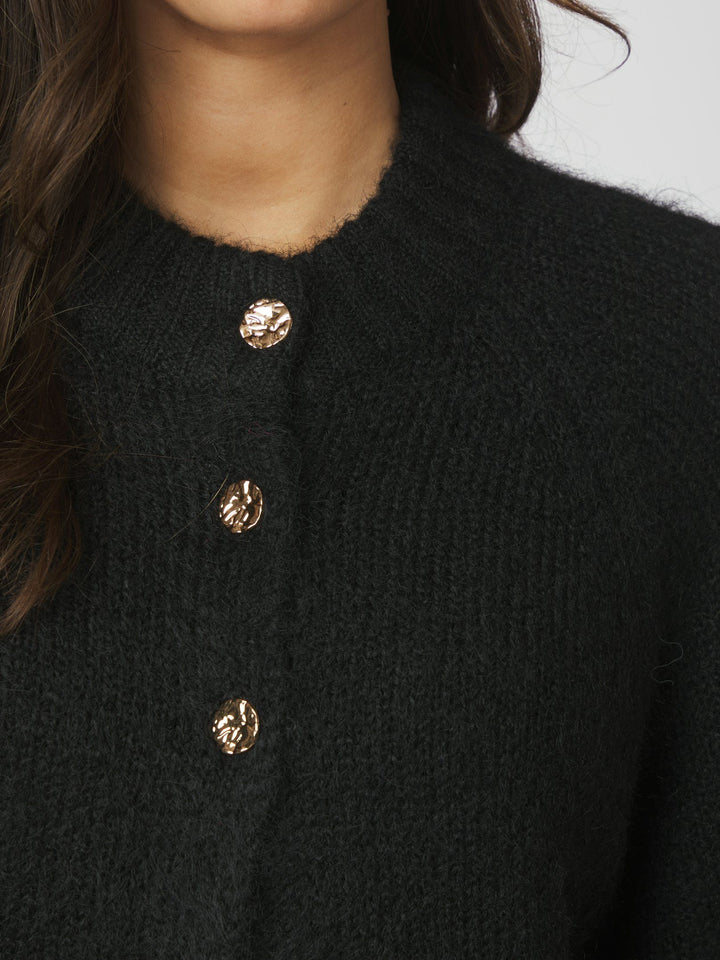 Neo Noir - Benuta Fluffy Knit Cardigan - Black