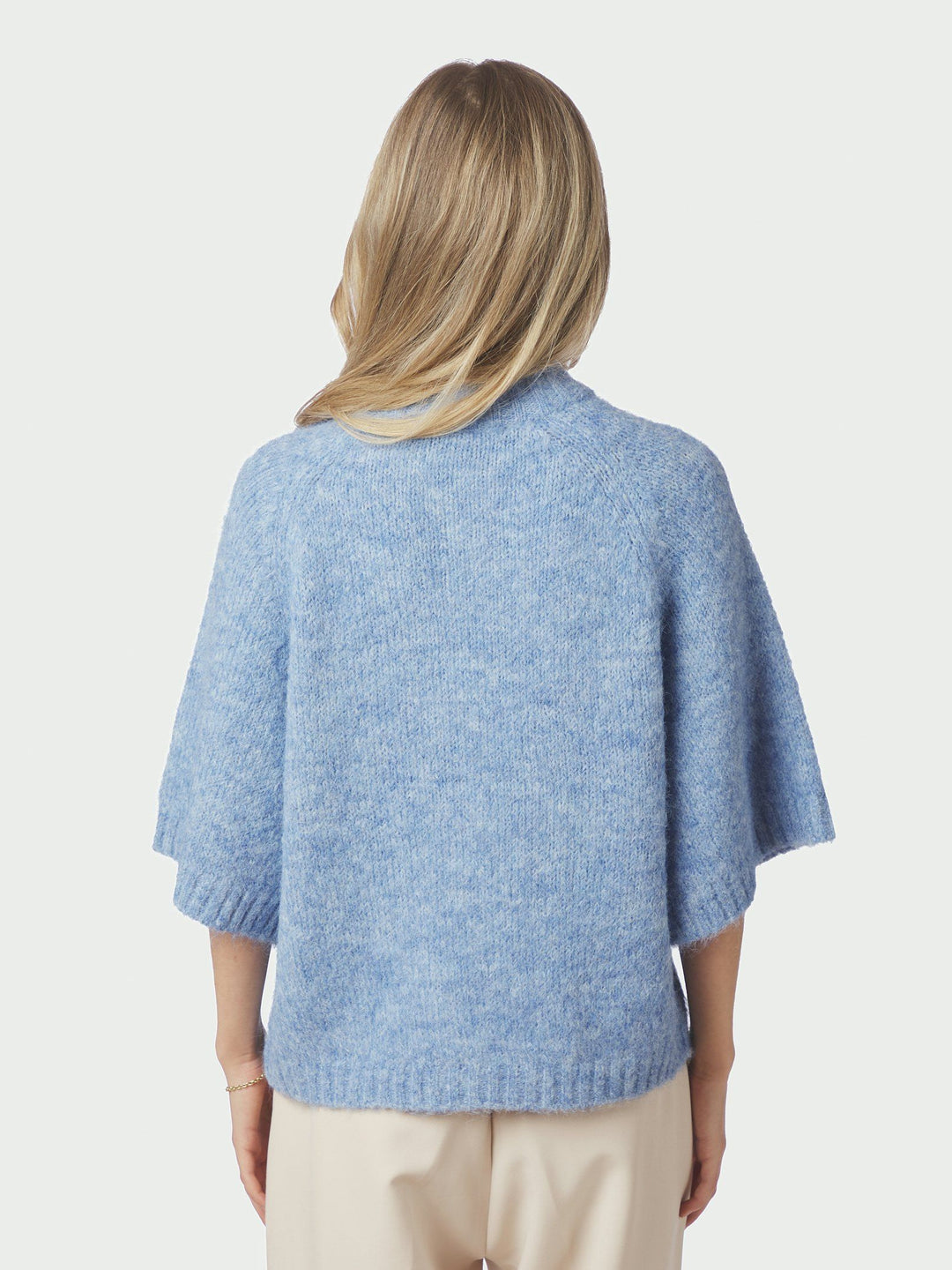 Neo Noir - Benuta Fluffy Knit Cardigan - Dusty Blue
