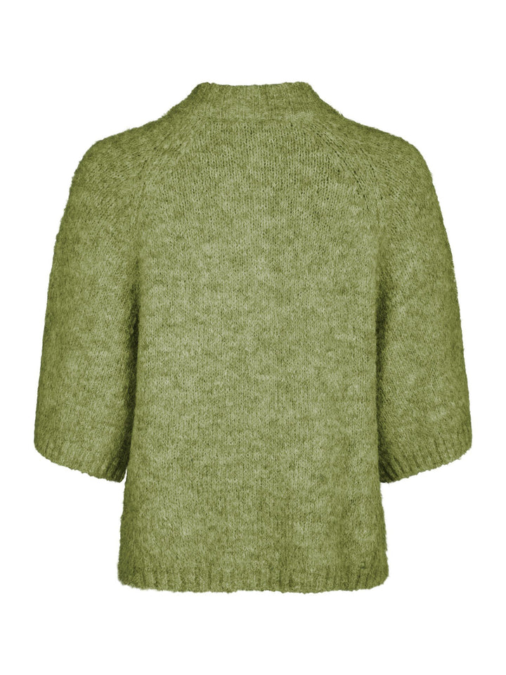 Neo Noir - Benuta Fluffy Knit Cardigan - Dusty Green
