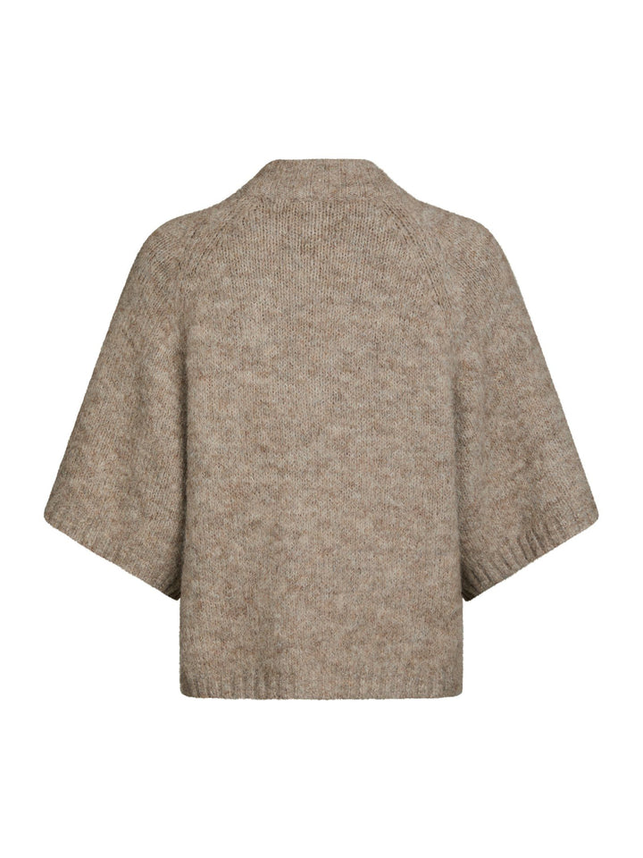 Neo Noir - Benuta Fluffy Knit Cardigan - Beige Melange