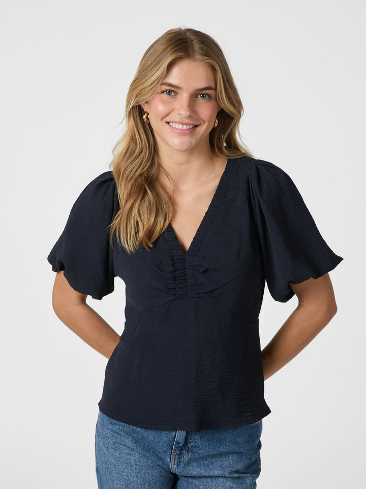 Neo Noir - Irina Structure Blouse - Navy