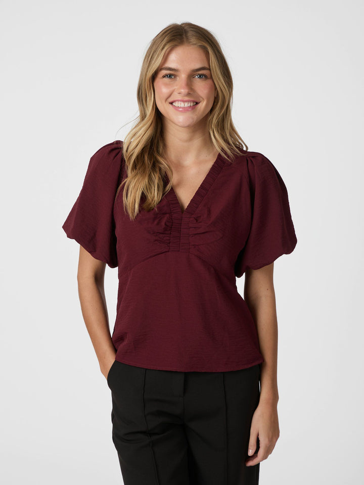 Neo Noir - Irina Structure Blouse - Wine