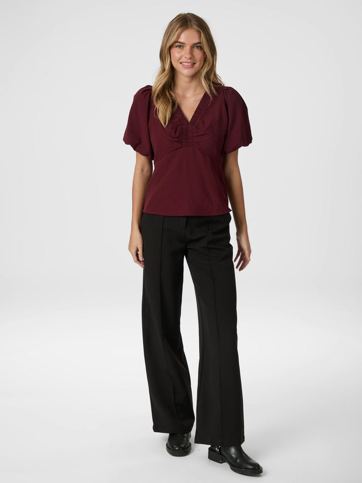 Neo Noir - Irina Structure Blouse - Wine