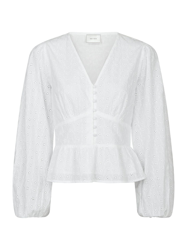 Neo Noir - Neroni Embroidery Blouse - White