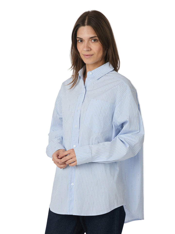 Neo Noir - Dalma Pattern Stone Shirt - Light Blue