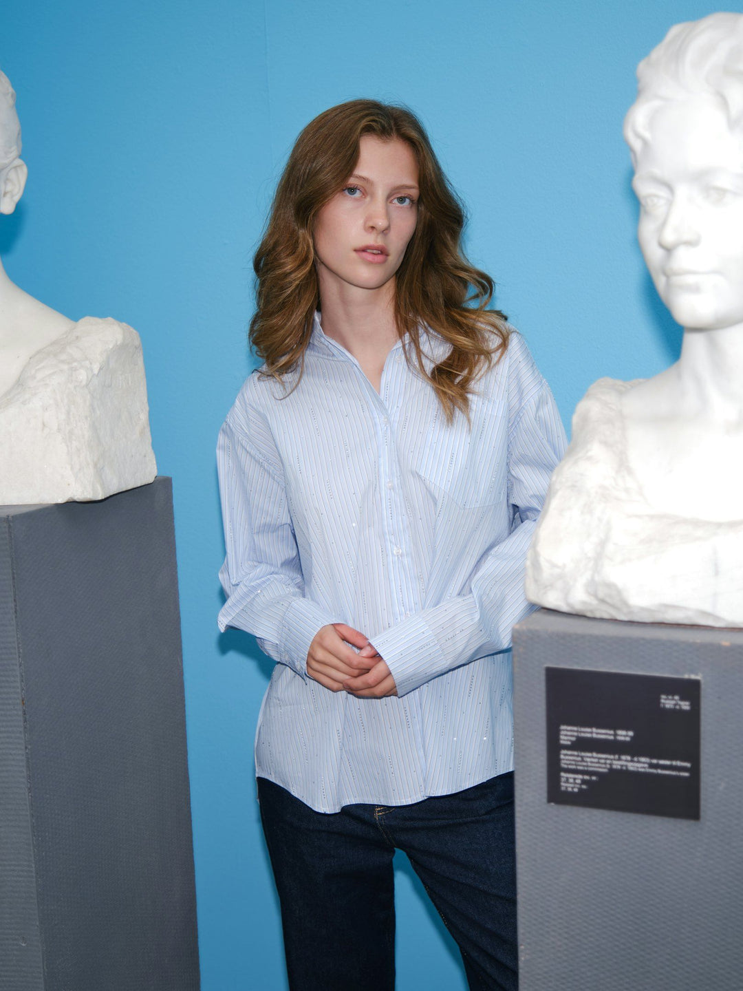 Neo Noir - Dalma Pattern Stone Shirt - Light Blue