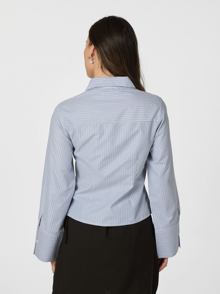 Neo Noir - Rosa Stripe Shirt - Light Blue