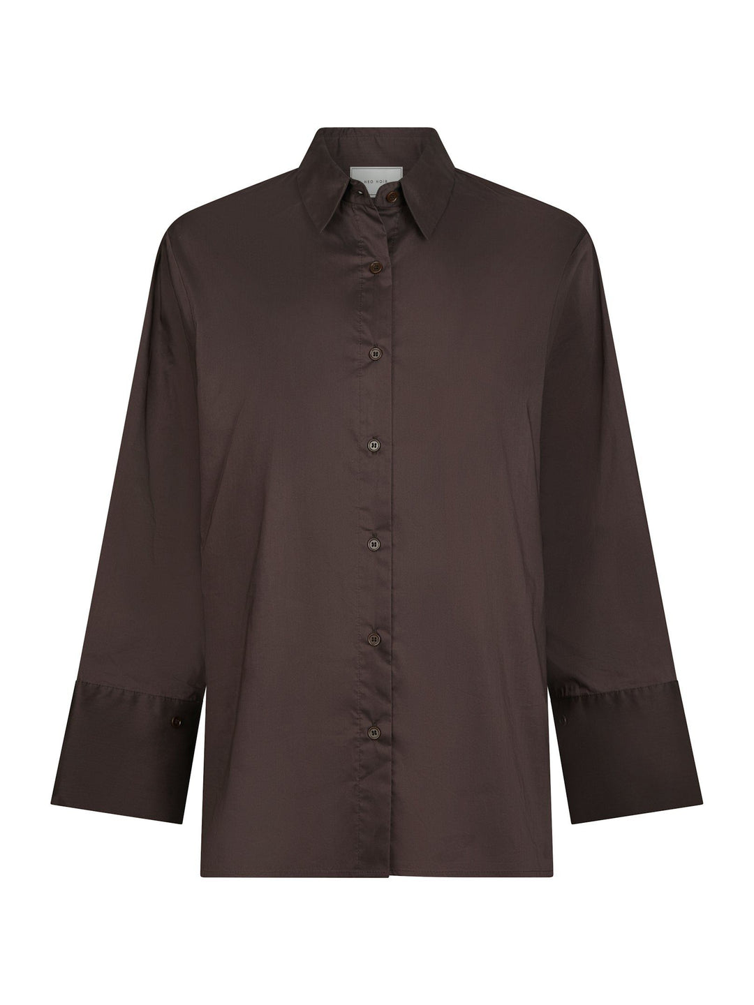 Neo Noir - Dita Poplin Shirt - Chocolate Brown