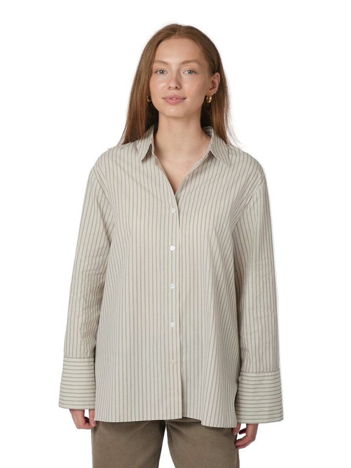 Neo Noir - Dita Double Stripe Shirt - Creme