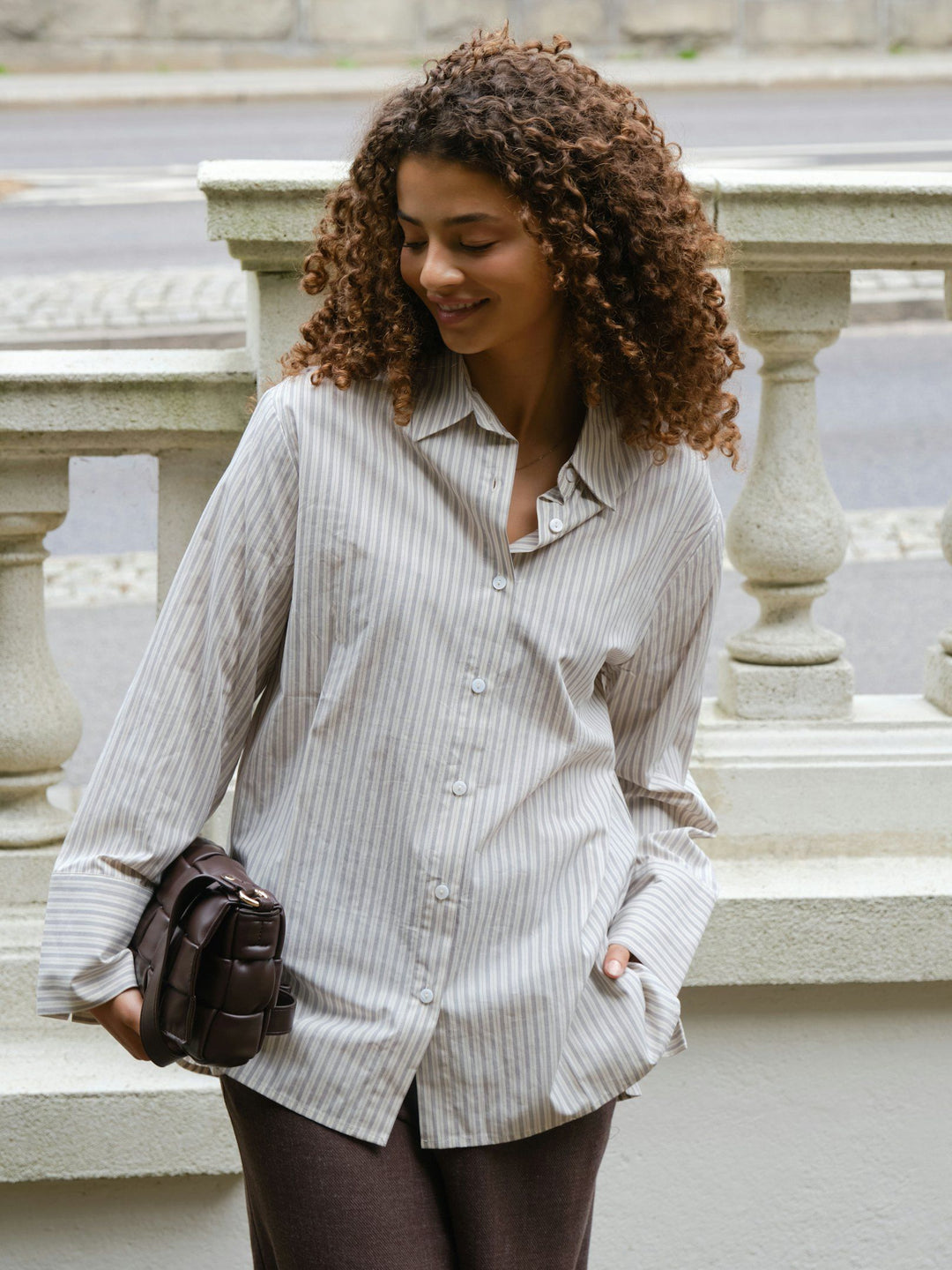 Neo Noir - Dita Double Stripe Shirt - Creme