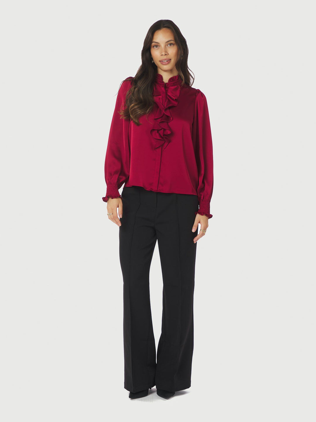Neo Noir - Zamola Blouse - Dark Red