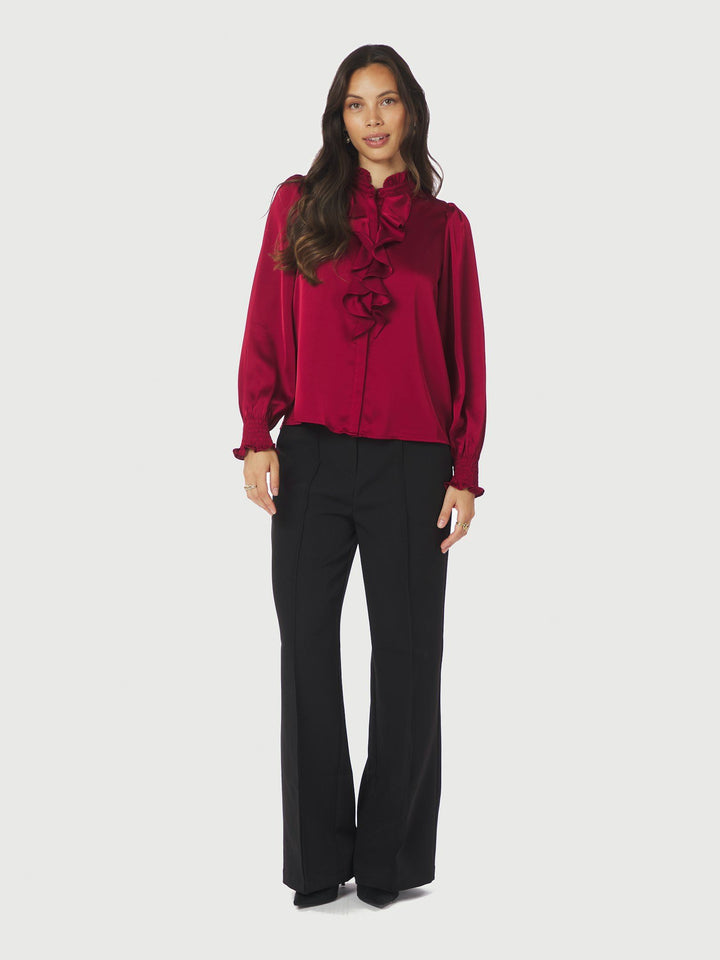 Neo Noir - Zamola Blouse - Dark Red