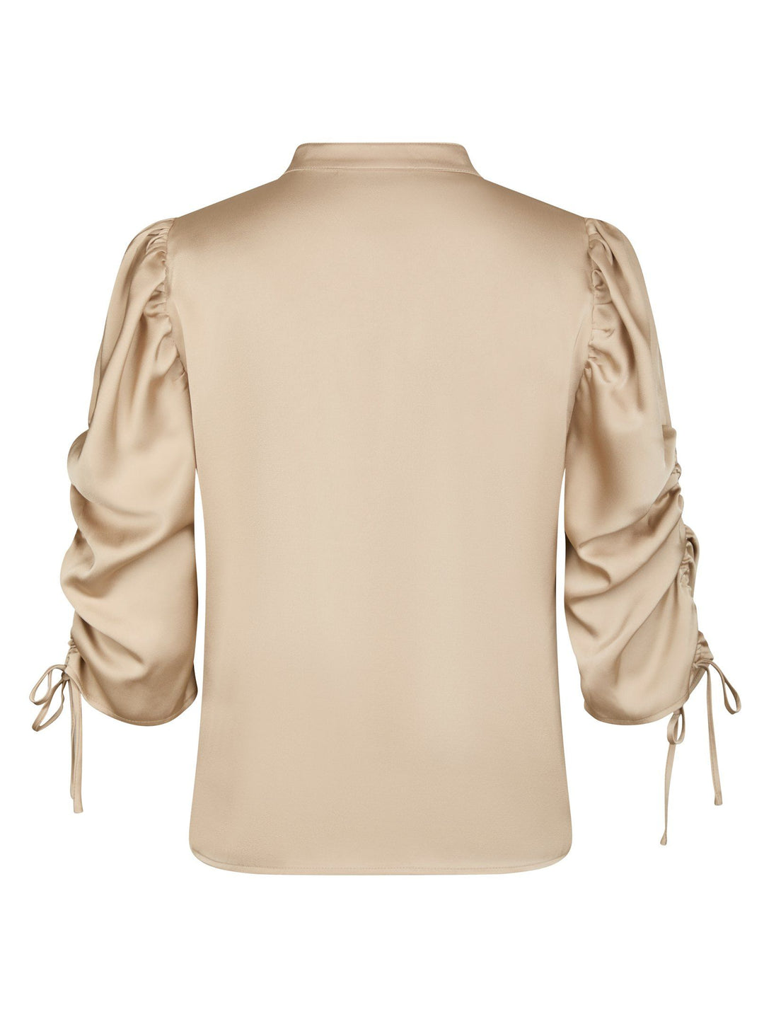 Neo Noir - Alvira Drapy Satin Blouse - Champagne