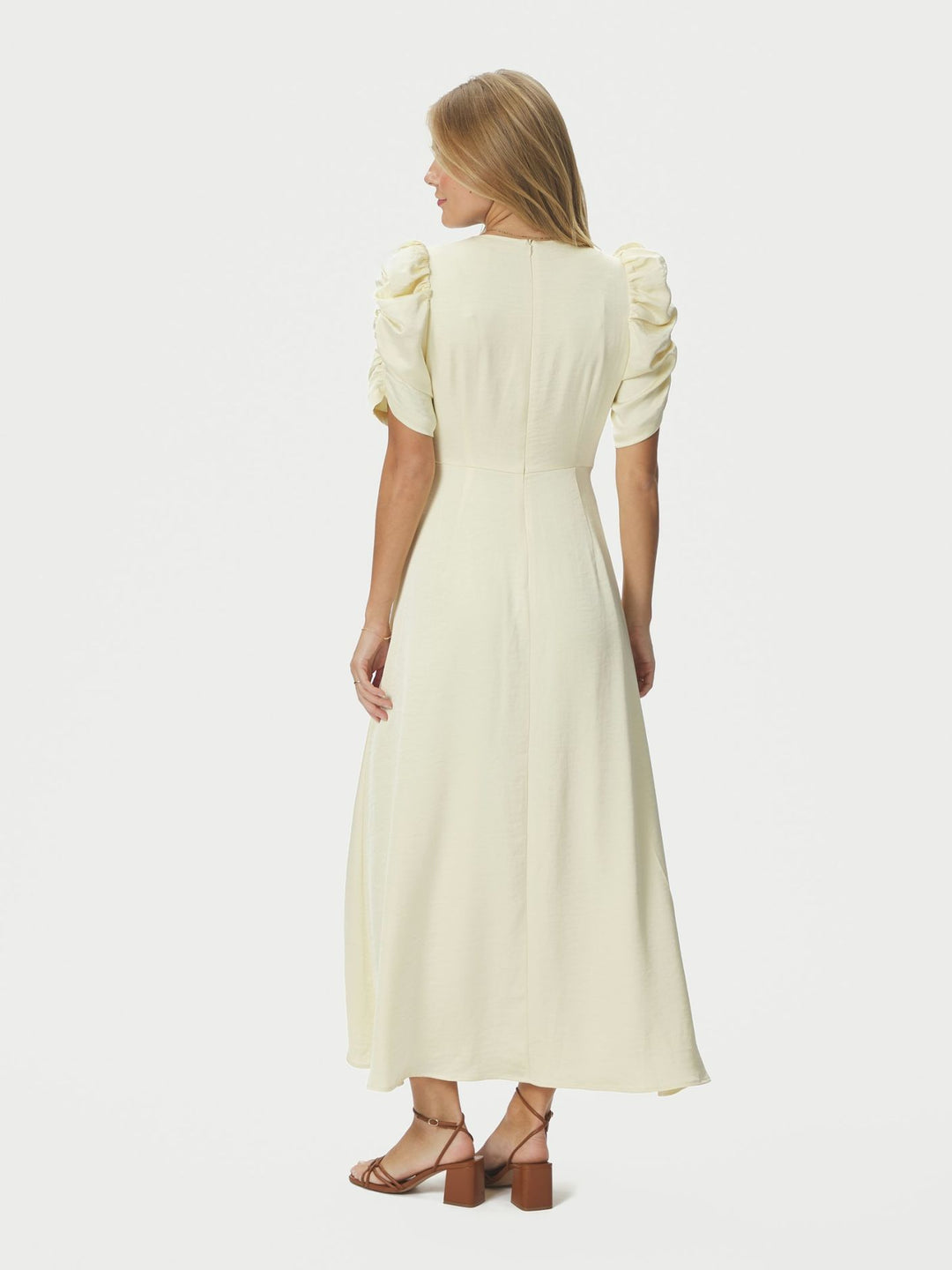 Neo Noir - Benuti Solid Dress - Light Yellow