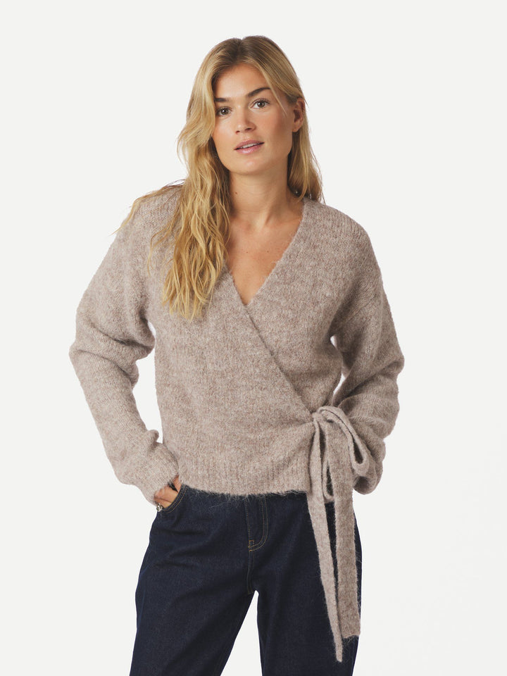 Neo Noir - Ronia Fluffy Wrap Knit Cardigan