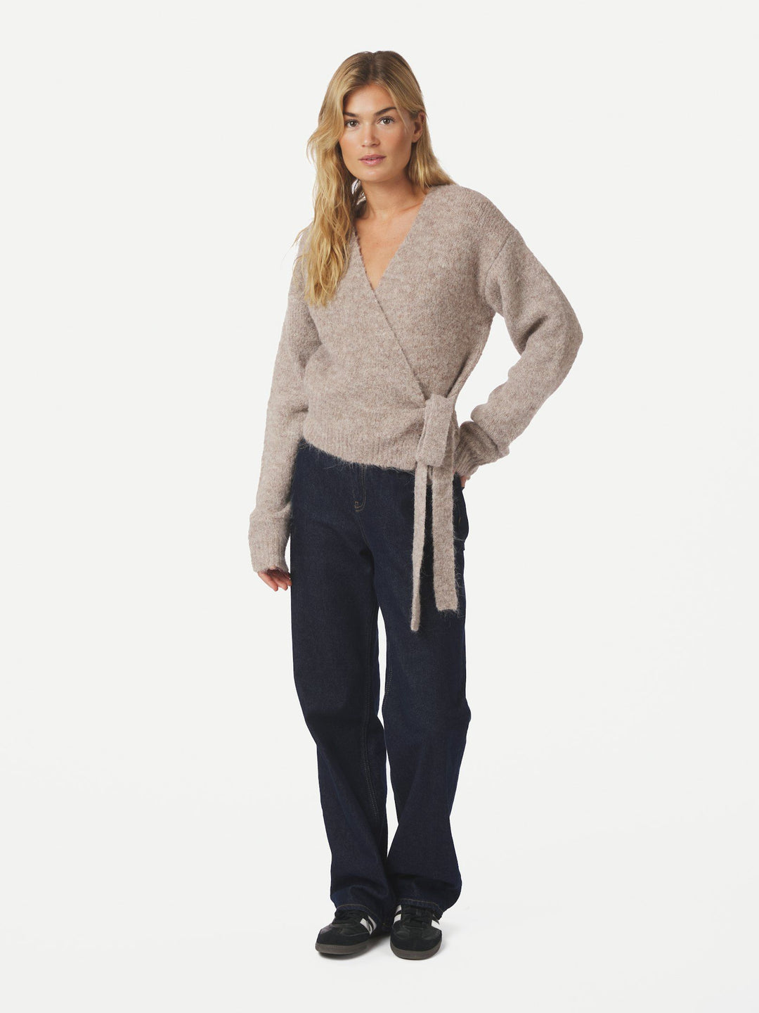 Neo Noir - Ronia Fluffy Wrap Knit Cardigan