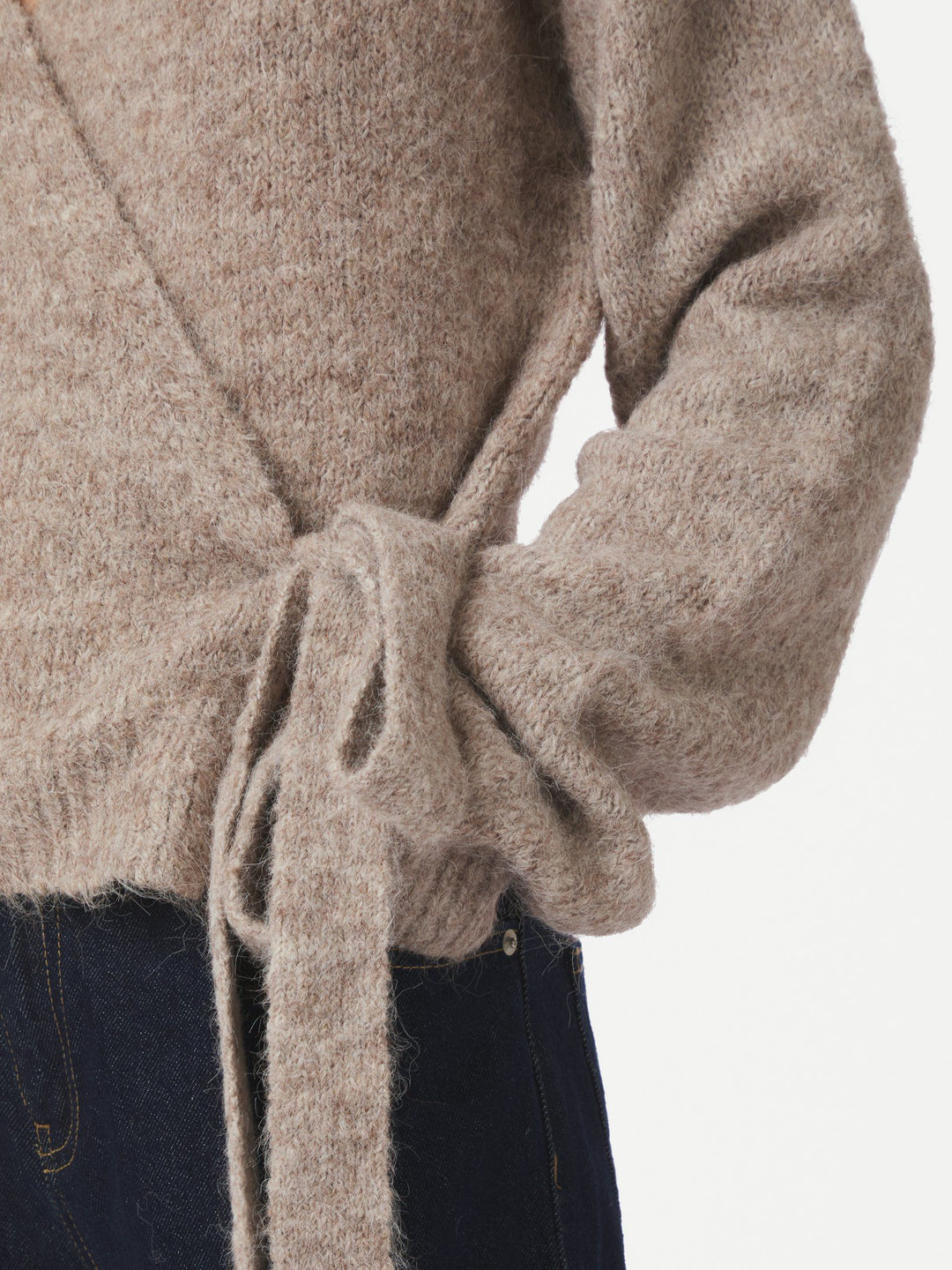 Neo Noir - Ronia Fluffy Wrap Knit Cardigan