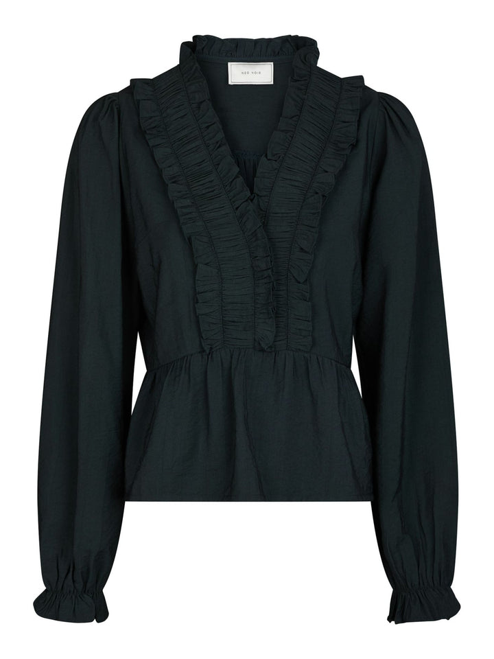 Neo Noir - Melfy Structure Blouse - Dark Navy