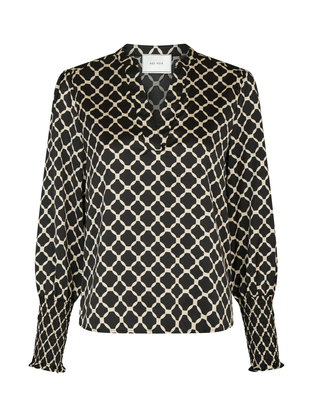 Neo Noir - Landa Tile Print Blouse - Black