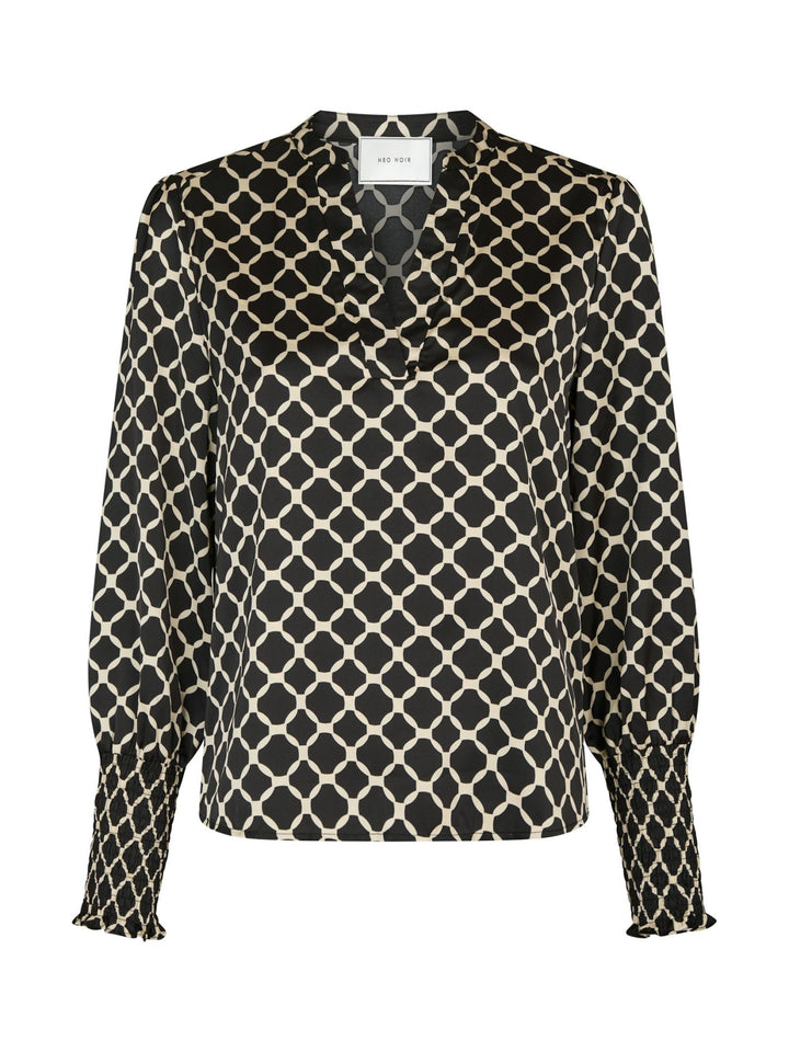 Neo Noir - Landa Tile Print Blouse - Black