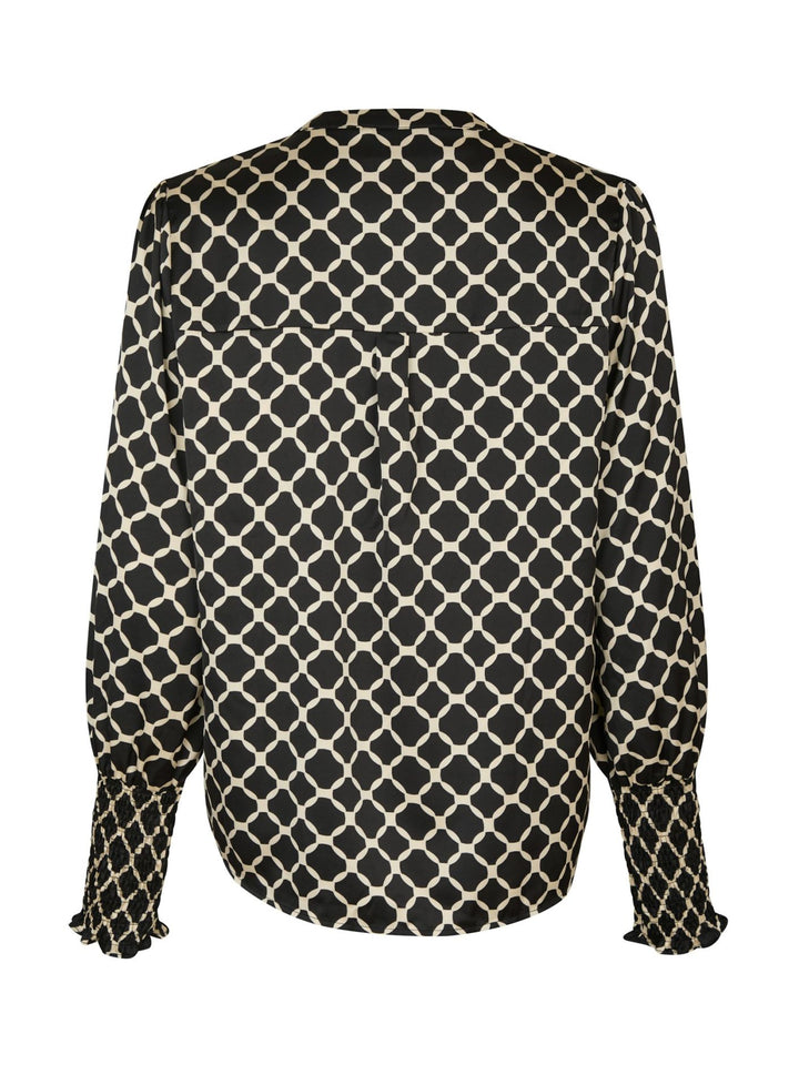 Neo Noir - Landa Tile Print Blouse - Black