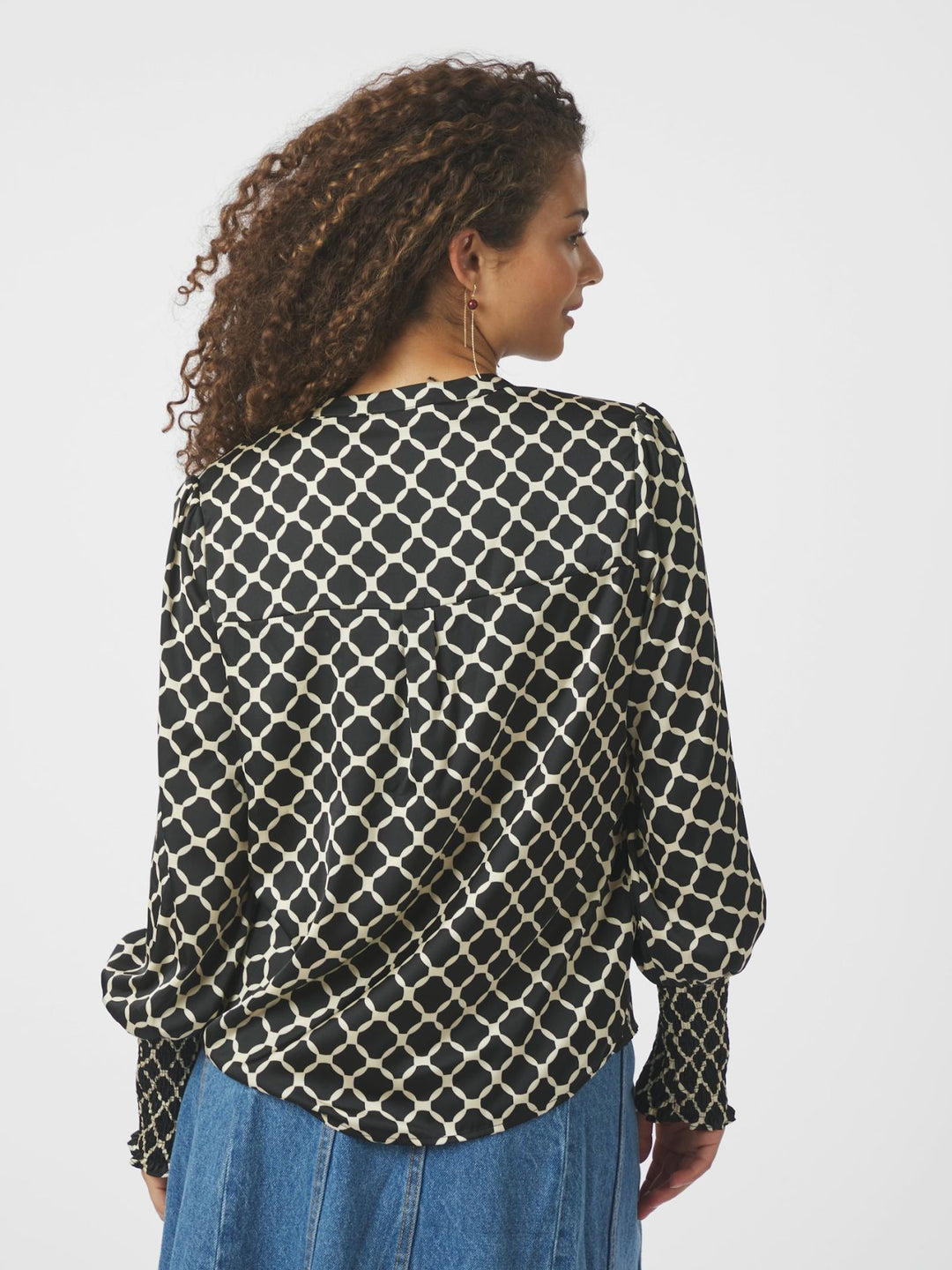 Neo Noir - Landa Tile Print Blouse - Black