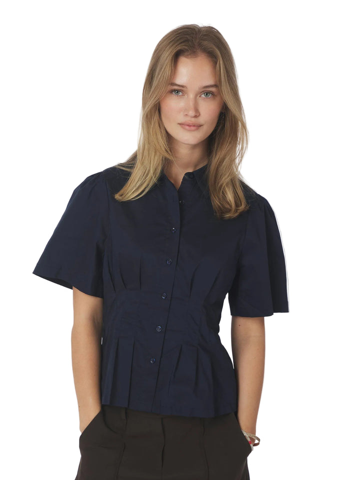 Neo Noir - Balara Poplin Shirt - Navy