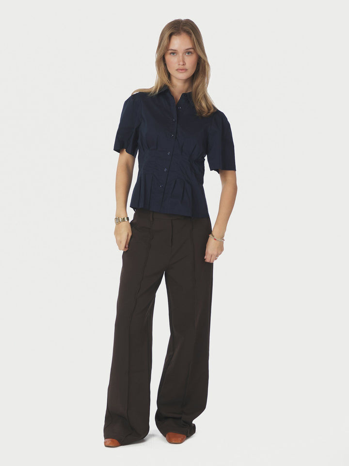 Neo Noir - Balara Poplin Shirt - Navy